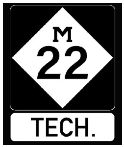 M22 Tech Michigan highway-sign logo